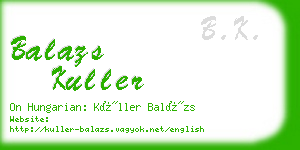 balazs kuller business card